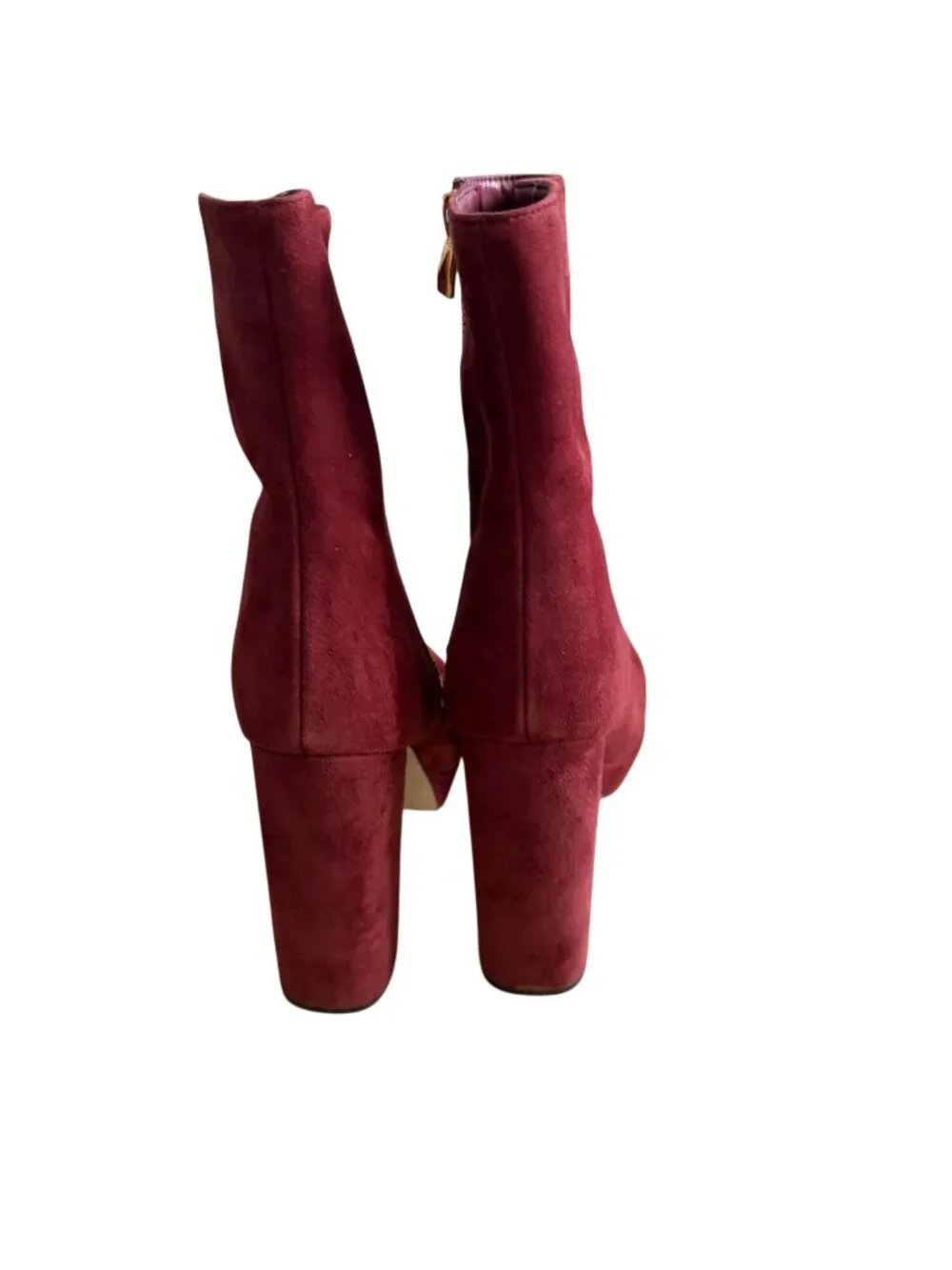 MICHAEL KORS Platform Burgundy Suede Boots Size 6.5